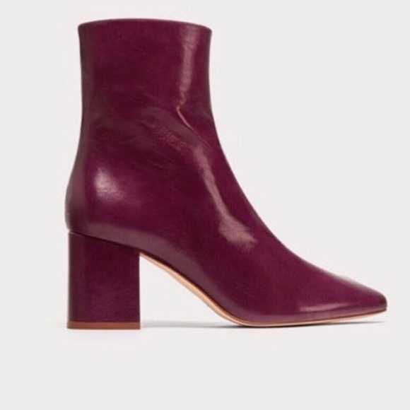 Zara Shoes - NO OFFERS!NWOT ZARA leather block heel ankle boot